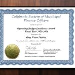 Operating Budget Excellence Award FY26