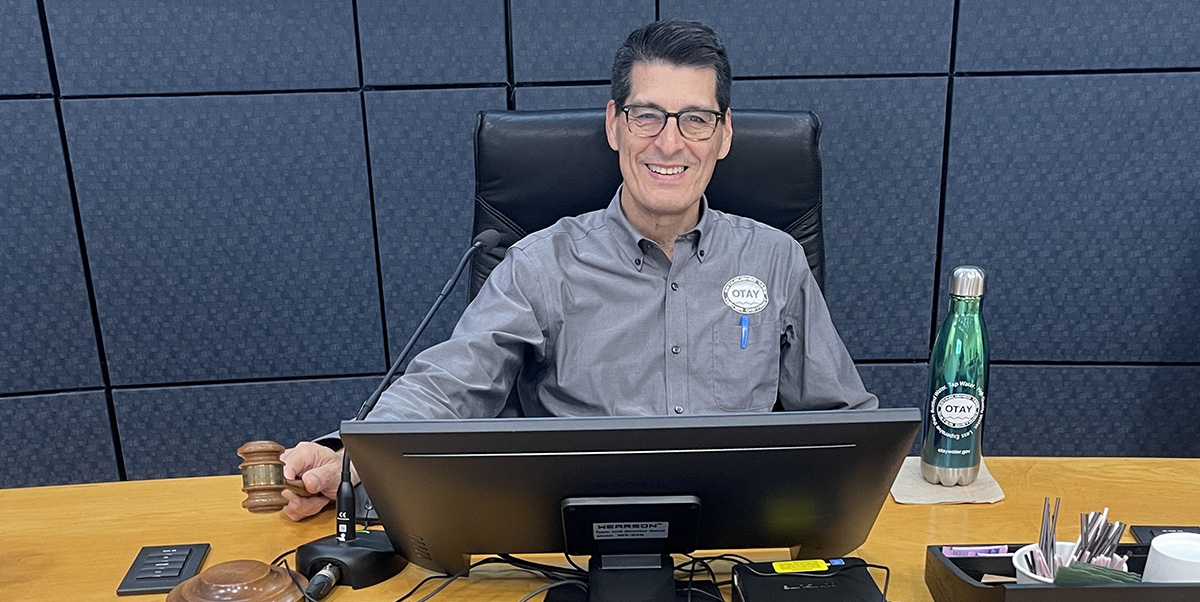 Francisco Rivera sitting on dais